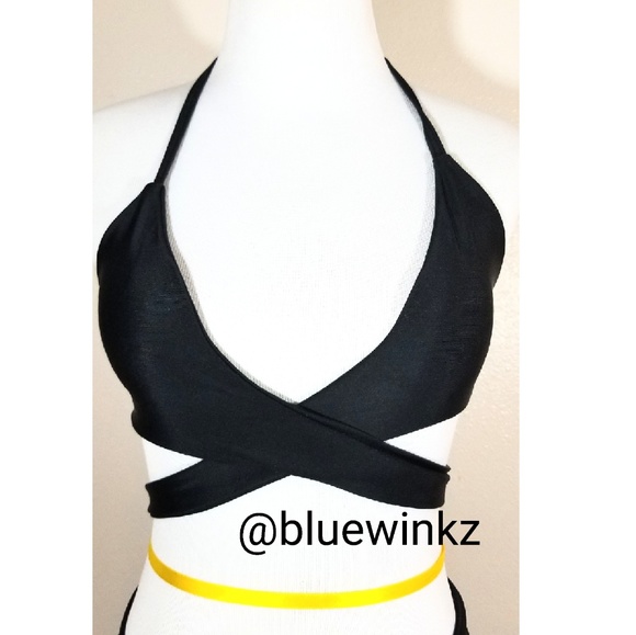 💮Black Wrap-Around Bikini Top - Picture 2 of 5